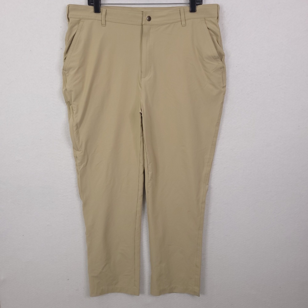 Coolibar Sun Protection Pants Mens 36 Tan UPF 50+ Performance Golf Hiking
